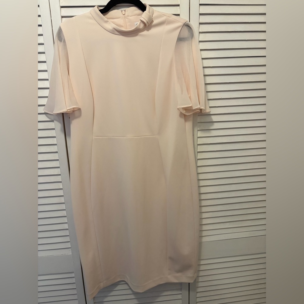 Calvin Klein Soft Cream Long Sleeve Dress